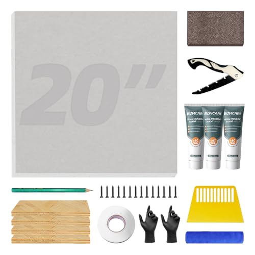 Drywall Repair Kit,Drywall Repair Panel 20” x20“,Drywall Patch Kit for Large Hole,Sheetrock Repair Kit,Wall Surface Large Hole Fill Quick and Easy Solution - style: 20" Professional Kit