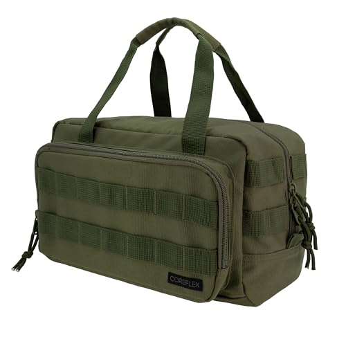 Coreflex 12-Inch Heavy Duty Tool Bag,Tactical,Gear,Range, EDC, Tool Bag for cars, Multi-Purpose Work Bag for Mechanics, Electrician, Carpenters, Builders, Plumbers (Olive Green) - color: Olive Green