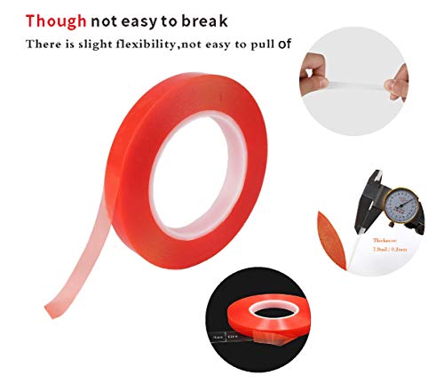Kaisiking 15mm x 25M Wide Clear Double Sided Tape Two Sided Adhesive Tape Transparent Weatherproof Yards Outdoor Ultra Strength Industrial Mounting Tape - size: 1pcs (15mm)