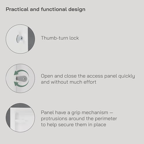 Vent Systems Access Panel for Drywall 6 x 10 Inch - Wall Hole Cover Plate - Metal Access Door with Handle - Plumbing Access Panel for Drywall - Service Shaft Crawl Space Door - Wall Access Panel - size: 6'' X 10''