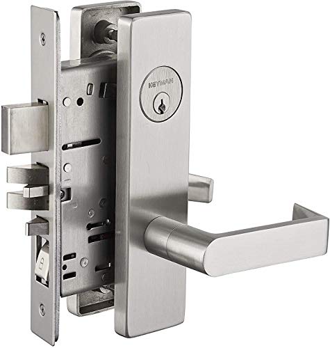 Commercial Heavy Duty Mortise Lock Escutcheon Plate Handle Set for Entrance/Office Front Door F20 - color: Escutcheon Plate/Entry