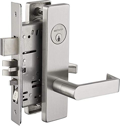 Commercial Heavy Duty Mortise Lock Escutcheon Plate Handle Set for Entrance/Office Front Door F20 - color: Escutcheon Plate/Entry