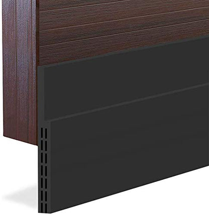 [New Upgrade] Huge Gap Door Draft Stopper, 3.4" W Widened Door Sweep Seal Gap Up to 1.8" for Interior & Exterior Doors - Keeping Draft, Noise, Dust and Unwanted Animals Out,3.4" W x 39" L,Black - size: Black