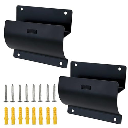 Happyiren Ladder Hooks for Garage Storage, Heavy Duty Ladder Bracket Wheelbarrow Hanger, Versatile Wall-Mounted Holder for Folding Chairs Stroller Wheelchair Bicycle Organization - 2 Pack