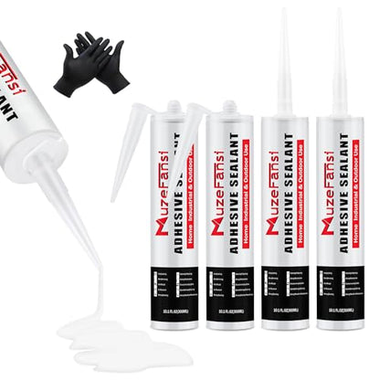 RV Roof Lap Sealant Self Leveling,4 Pack RV Roof Silicone Sealant White, Waterproof Flexible EPDM RV Sealants and Caulking Exterior Repair Kit for Campers,Trailers, Motorhomes - style: 4 Packs Self Leveling