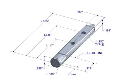 WRS 2-1/2" Die-Cast Pivot Bar - 4 Pack - color: 2-1/2" Pivot Bar - Die-Cast (4 Pack)