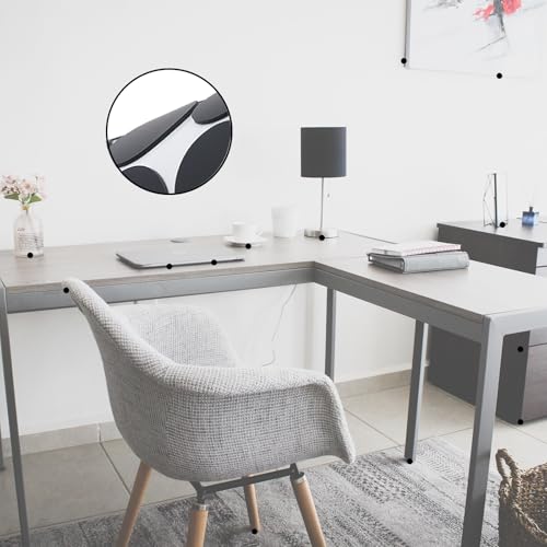 Jayen 132 Pcs Non Slip Self-Adhesive Silicone Cuttable Furniture Pads, Anti-Sliding Anti-Scratch Rubber Floor Protectors for Any Furniture and Appliances - Black (Matte) - size: Black