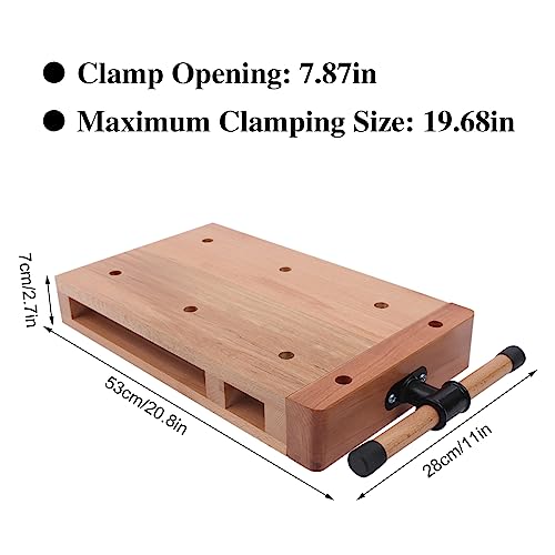 Portable Woodworking Bench Vise - Hard Wood Vise for Workbench w/4 Bench Dogs and 2 Clips, Wood Bench Vises Kit Workbench Top Whittling Vise Woodworking Tools Work Benches for Garage Studios