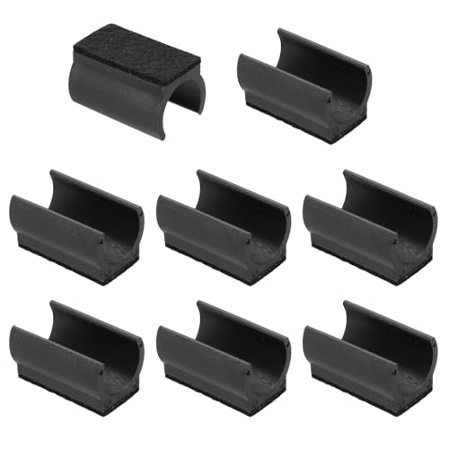 PATIKIL 8pcs Rectangle Chair Leg Cover with Felt Pad, 22mm Slide Smoothly No Scratches No Noise Furniture Feet Hardwood Protectors Tips Floor Glides Tubing Caps for Office,Black Black - color: Black Black, size: 22MM
