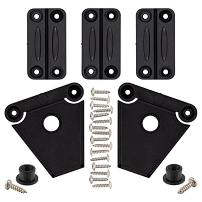 NeverBreak Parts - Igloo Cooler Replacement Parts - Large Repair Kit | High Strength Igloo Cooler Hinges Replacement with Latches | Ice Chest Repair Kit - color: Black
