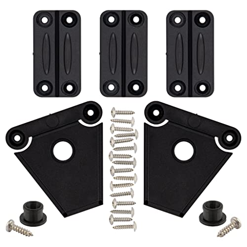 NeverBreak Parts - Igloo Cooler Replacement Parts - Large Repair Kit | High Strength Igloo Cooler Hinges Replacement with Latches | Ice Chest Repair Kit - color: Black
