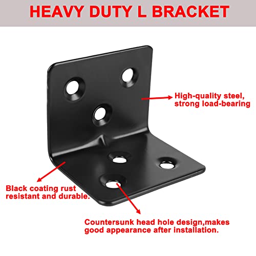 20PCS Corner Braces Heavy Duty Stainless Steel L Shape Brackets 1.2"x 1.2" x 1.5" (30x30x38mm),90 Degree Joint Right Angle L Bracket for Wood Shelves Cabinet Furniture - size: 1.2"x1.5"