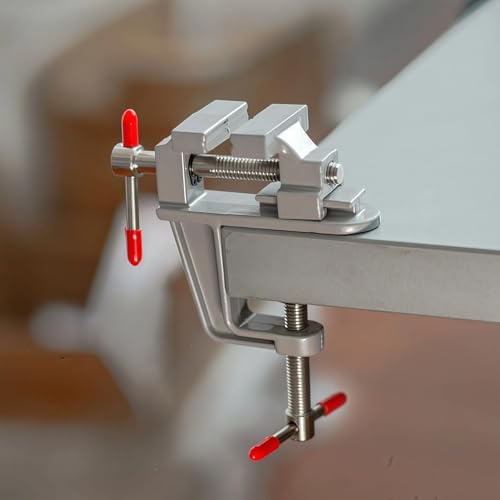 Multi-functional Aluminum Alloy Bench Vise, DIY Jewelry Electronics Workbench Mini Clamp, Manual Hand Tool, Metal Construction