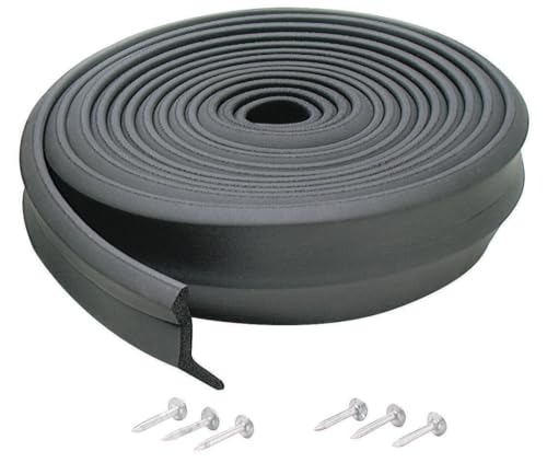 M-D Building Products 03723 9 ft. Black Rubber Garage Door Bottom Seal (Pack of 6) - size: 9 Ft. (Pack of 6)
