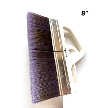 Magimate 8 Inch Large Paint Brush, Flat Wide Varnish Brush for Acrylic Painting, Wallpaper Glue, Furniture, Fence Stain & Art Gesso - Soft Poly Paddle