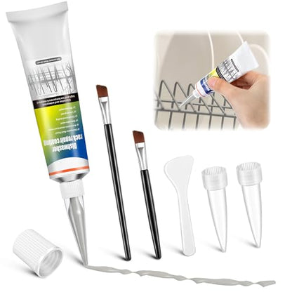1.7oz Dishwasher Rack Repair Coating, Grey Dishwasher Vinyl Rack Rust Touch Up Paint Kit, Insulation and Waterproof, High and Low Temperature Resistant - color: Grey, size: 1.7 Ounce (Pack of 1)