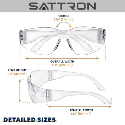 Clear Safety Glasses Bulk of 24, ANSI Z87.1 Eye Protection for Women Men, Scratch & Impact Resistant Protective Glasses, Ideal for Lab, Construction, Shooting - color: 24pack Clear Lens