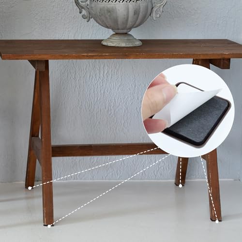 8 PCS Self-Stick Furniture Sliders Brown Square Self-Adhesive Carpet Sliders Furniture Moving Pads Furniture Mover Glides