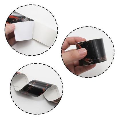Lilaly 2 inches x 32 feet Wood Grain Repair Tape,Wood Grain Tape,Widely Used for Tables, Doors, Floor and DIY(Black Crystal) - color: Black Crystal