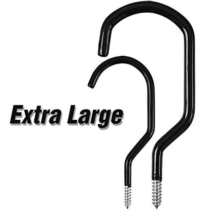 8 Inches Extra Large Mountain Bike Storage Hook Set, Heavy Duty Garage Hook Set Pack of 2