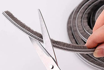 Weather Stripping Door Seal - Seals 5m (16ft) Soundproof, Draft & Dustproof Strip for Doors, Windows, Cabinet Doors with Noise Cancelling Window Inserts 7mm x 8mm (0.276 x 0.315 Inch), Gray - size: 7 mm x 8 mm