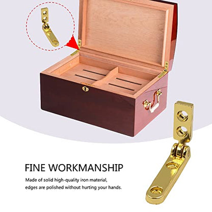 10 Pcs 90 Degree Hinges Wooden Box Gift Wine Jewellery Box Chest Case Hinge Cabinet Hardware with Screws (Gold) - color: Gold