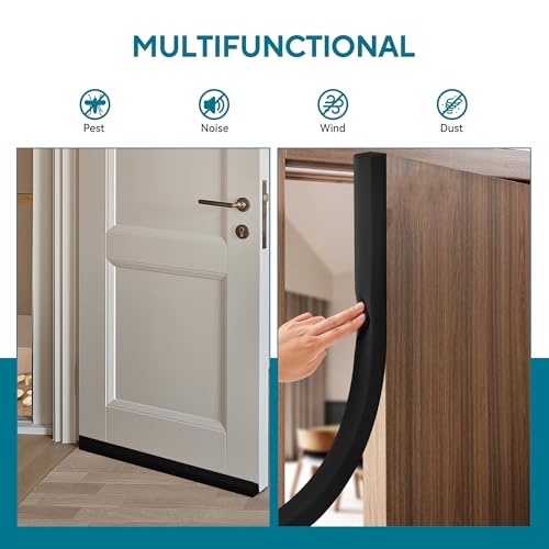 3 Rolls Air Conditioner Window Seal,High-Density Window Foam,1" W x 1" T, Strong Adhesion Foam Tape for Doors, Windows & AC Units, Soundproof & Energy Saving, Black (Total 19.5 FT) - color: Black-19.5FT