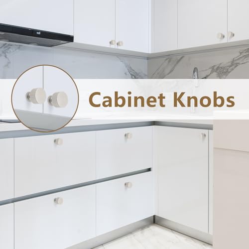 6 Pack Brushed Nickel Cabinet Knobs, Drawer Knobs for Cabinets and Drawers, Kitchen and Bathroom Hardware - color: Brushed Nickel