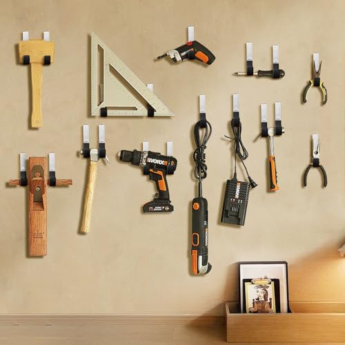 GeeWatom Heavy Duty Steel Garage Hooks,Garage Storage Utility Hooks,Heavy Duty Garage Tool Organizer,Steel Wall Mount Hooks, Hose Hanger, Small Garden U Hooks (Black 4 Pack) - color: Black 4 Pack