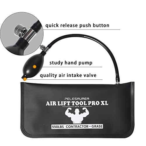 Air Wedge Bag 4pcs, Inflatable Air Shim with Pry Bars, Commercial Grade Air Wedge Pump Kit - style: 003