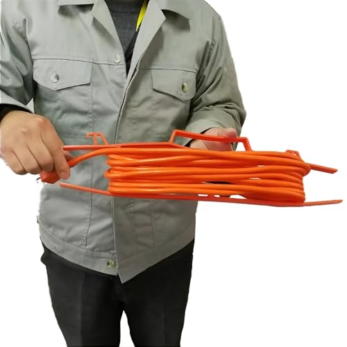 17.5" Plastic Cord Wrap Organizer – 4 Pack Orange Cable Organizer with Handle for Extension Cords, Ropes & Hoses