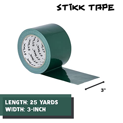 STIKK Duct Tape - Green Duck Tape - 3 inch x 25 Yards - Heavy Duty Tape for Repairs, Household Projects - for Commercial HVAC and Construction - Effective Heavy Duty Waterproof Duct Tape - color: Green