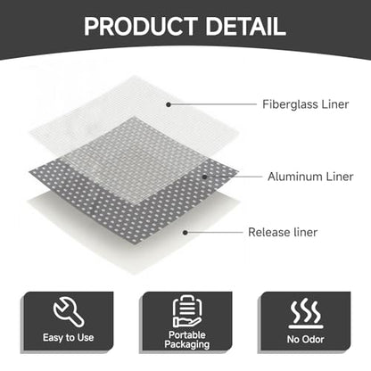19 PCS Wall Repair Patch Kit, Aluminum Drywall Repair Patch Kit for Small/Large Holes, 2/4/6/8 Inch Self-Adhesive Metal Wall Patches with Scraper Sandpapers Gloves, Quick Fix Plaster