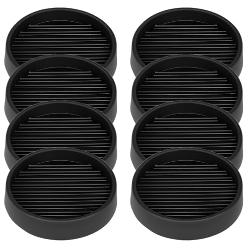 Non Slip Furniture Pads, 2.5” Round Rubber Caster Cups, 8 Pcs Furniture Coasters, Anti-Slip Gripper, Anti Slide Furnitures Feet Floor Protectors for Bed Couch Stoppers - Black - color: Black, size: 2.5” 8pcs
