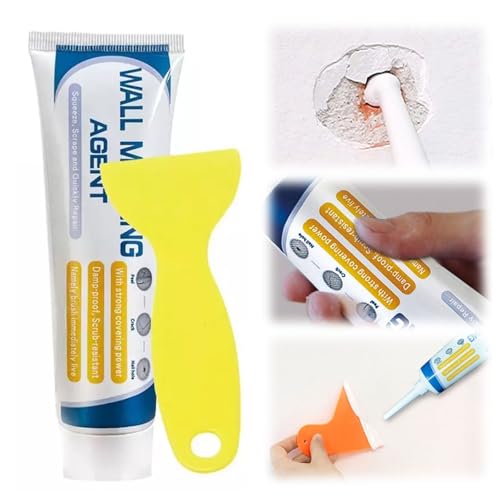 Drywall Patch Repair Kit: Wall Mending Agent for Holes & Cracks - Wall Repair Paste for Nail Holes, Dents & Small Damage-100g - color: 100g