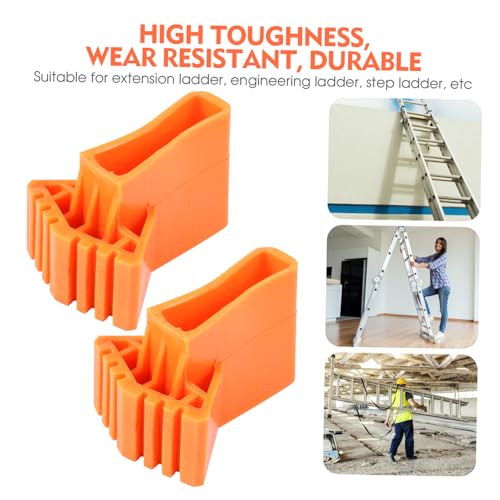 TEHAUX 4pcs Non Slips Ladder Feet Mats Rubber Ladder Foot Cushions Stair Grip Non Slip