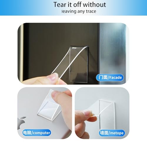 Strong Double Sided Heavy Duty, Nano Double Sided Tape, Waterproof Clear Adhesive Tape, Double Sided Mounting Tape, Removable Wall Tape for Hanging Picture, Poster, Carpet (9.85FT)