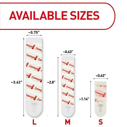 Command Indoor Medium Replacement Strips, 36 Strips, Damage-Free Wall Hanging, Re-Hang Medium Hooks for Home and Wall Decor, Holds up to 3 lb, White Adhesive - style: 36 Pairs