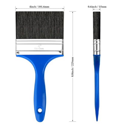 King Origin 4 Inch Paint Brush, 1-Pack, Wide Paint Brush for Painting Walls & Large Surfaces, Stain Brush, Painting Brush - color: 1 Pack, 4 Inch