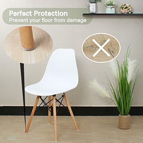 uxcell 36pcs Furniture Pads Round 1 1/4" Self-stick Non-slip Anti-scratch Felt Pads Cabinet Closet Feet Floor Protector Beige