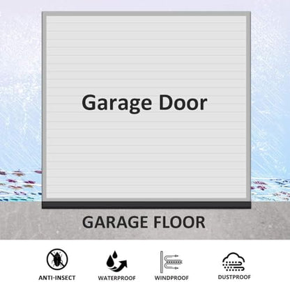 DGSL Universal Garage Door Seals Bottom Rubber, Garage Door Rubber Seal Strip Replacement, 20 Feet Weatherproofing Garage Door Weather Stripping with Nails - size: 20 Feet
