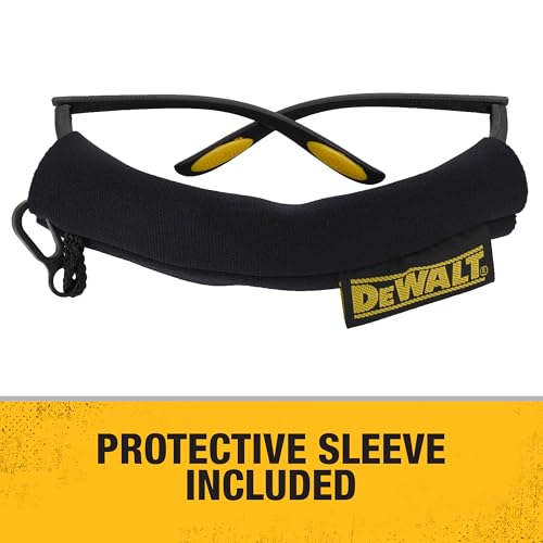 DEWALT DPG59 Reinforcer Rx-Bifocal High Performance Protective Eyeware with Rubber Temples and Protective Eyeglass Sleeve - Clear Lens, 2.0 Diopter - size: Rx-Bifocal 2.0