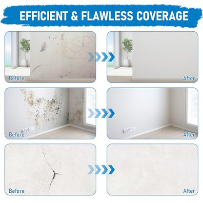 White Paint for Wall, 17.6 Floz Wall Touch Up Paint With Roller - style: 17.6 FlOz