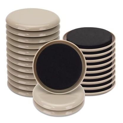 24 PCS Furniture Sliders for Carpet, 3.5 inch Heavy-Duty Reusable Furniture Movers, Plastic Furniture Gliders to Move Heavy furnishings Easily and Protect Floors - size: 24 PCS 3 1/2 inch