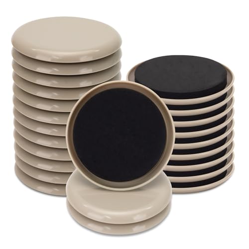 24 PCS Furniture Sliders for Carpet, 3.5 inch Heavy-Duty Reusable Furniture Movers, Plastic Furniture Gliders to Move Heavy furnishings Easily and Protect Floors - size: 24 PCS 3 1/2 inch