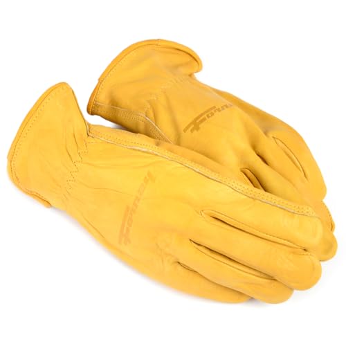 Forney, 53050, Premium Cowhide Leather Driver Work Gloves, Size Men's 2XL