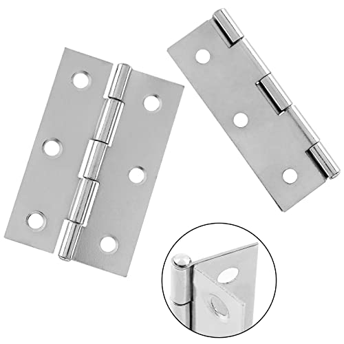 Murtenze 12 Pack 2.5 Inch Door Hinge, Silver Butt Hinges with Mounting Screws - color: Silver, size: 2.5 Inch