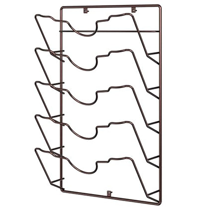 Simple Houseware Wall Door Mounted Pot Lid Rack, 9.5" Wx4.5 Dx17.2 H, Bronze Finish - color: Bronze
