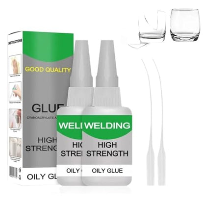 Welding High Strength Oily Glue, Instant Bonding, Upgrade Multifunctional Glue Powerful Universal Glues, Repairs for Metal, Wood, Ceramic, Leather, Glass, Metal, Plastic ect, 50G (2pcs) - color: 2pcs