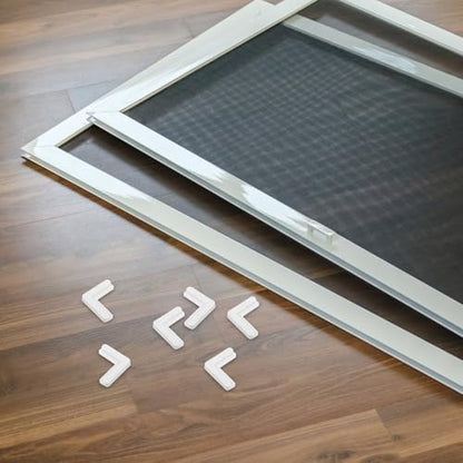 10PCS Plastic Corner Bracket,L Bracket Joint Window Screen Frame Corners for Braces Screen Door Fixed Angle Window Tool